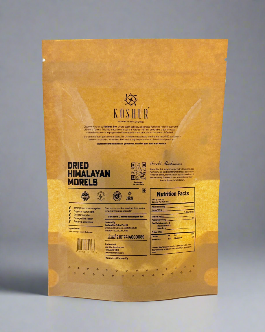 Dried Morel Mushrooms (25 Grams) - Kashmir Box