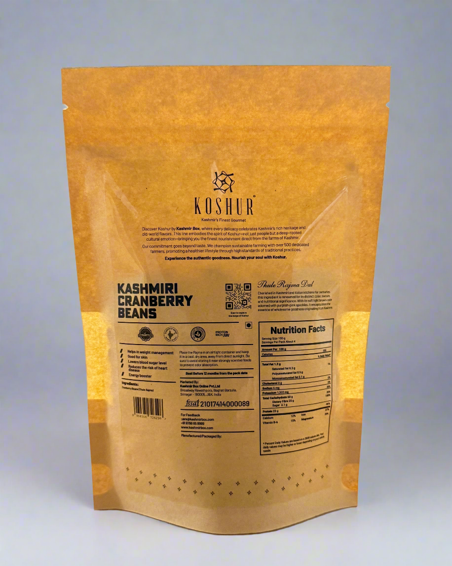 Koshur Cranberry Beans (Thull Rajma) - Kashmir Box
