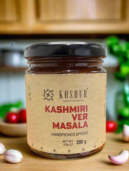 Koshur Kashmiri Dried Red Chillies &amp; Ver Masala Combo