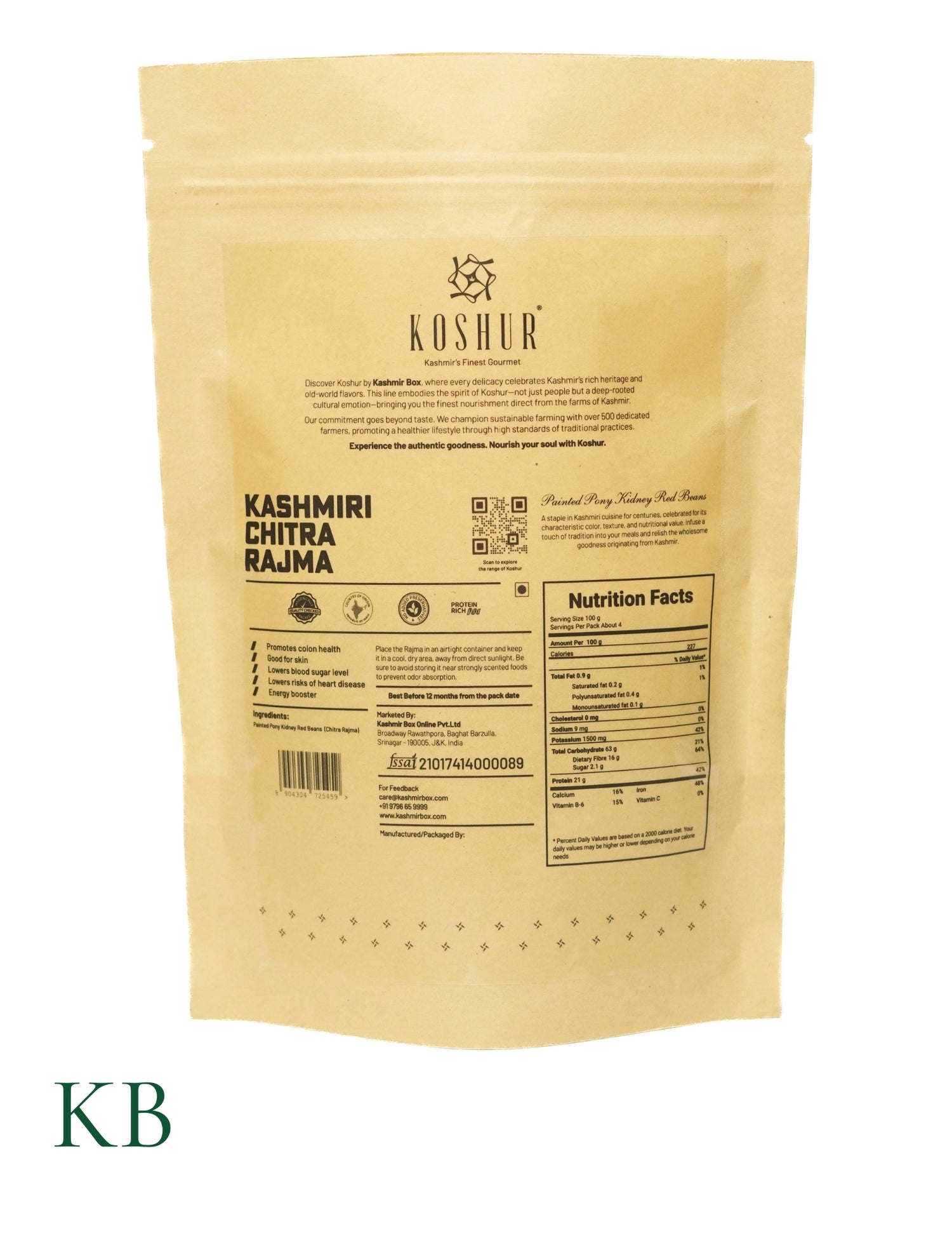 Koshur - Kashmiri Chitra Rajma | Painted Pony Kidney Red Beans | Rajma Beans | Unpolished  Pulses | High in Vegan Protein | Dried Beans &amp; Pulses - Kashmir Box