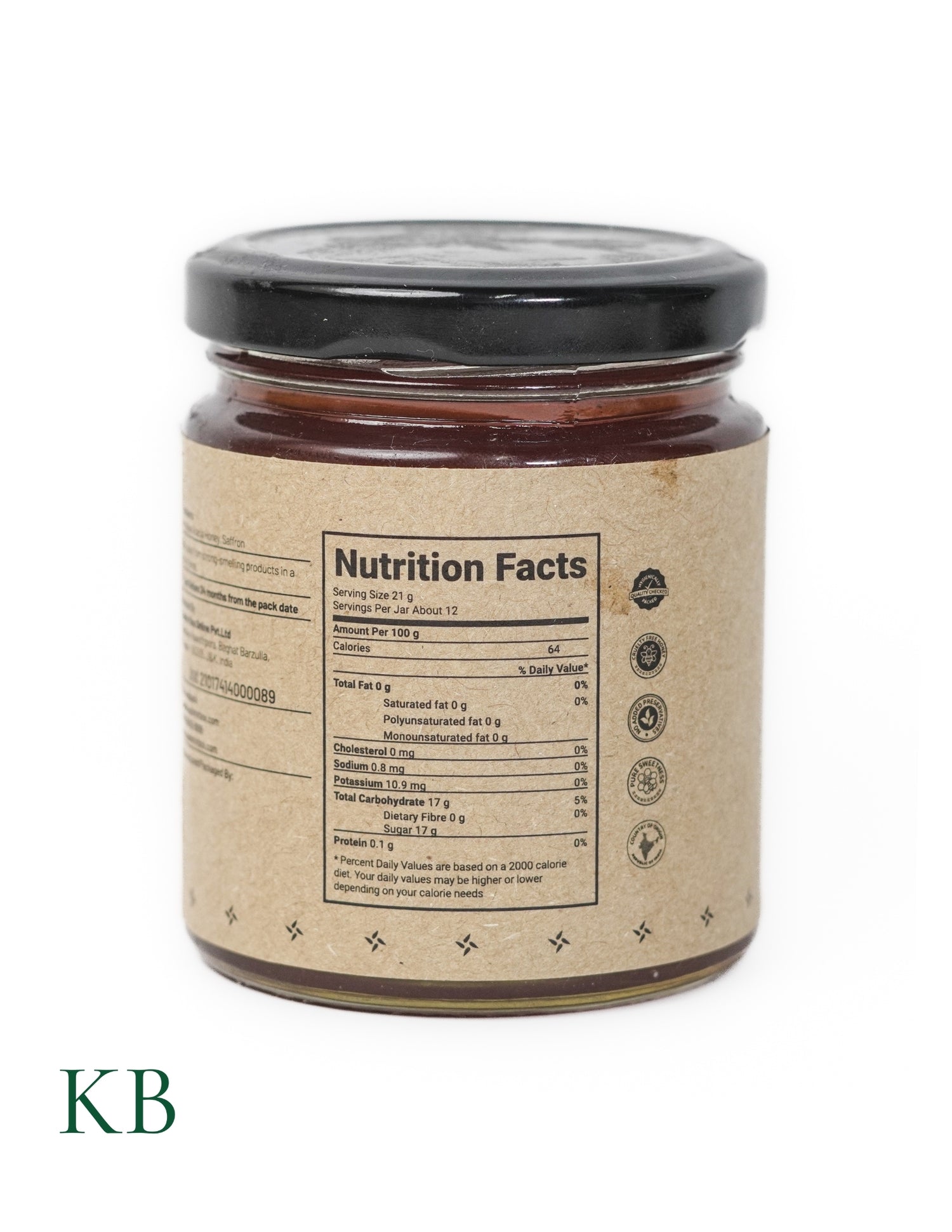 Koshur - Pure Saffron Honey | Zafrani Shehad | 100% Pure Organic Superfood | Unpasteurized | Mono-Floral White Honey | Natural Sweetener | No Sugar Added | Saffron - Kashmir Box