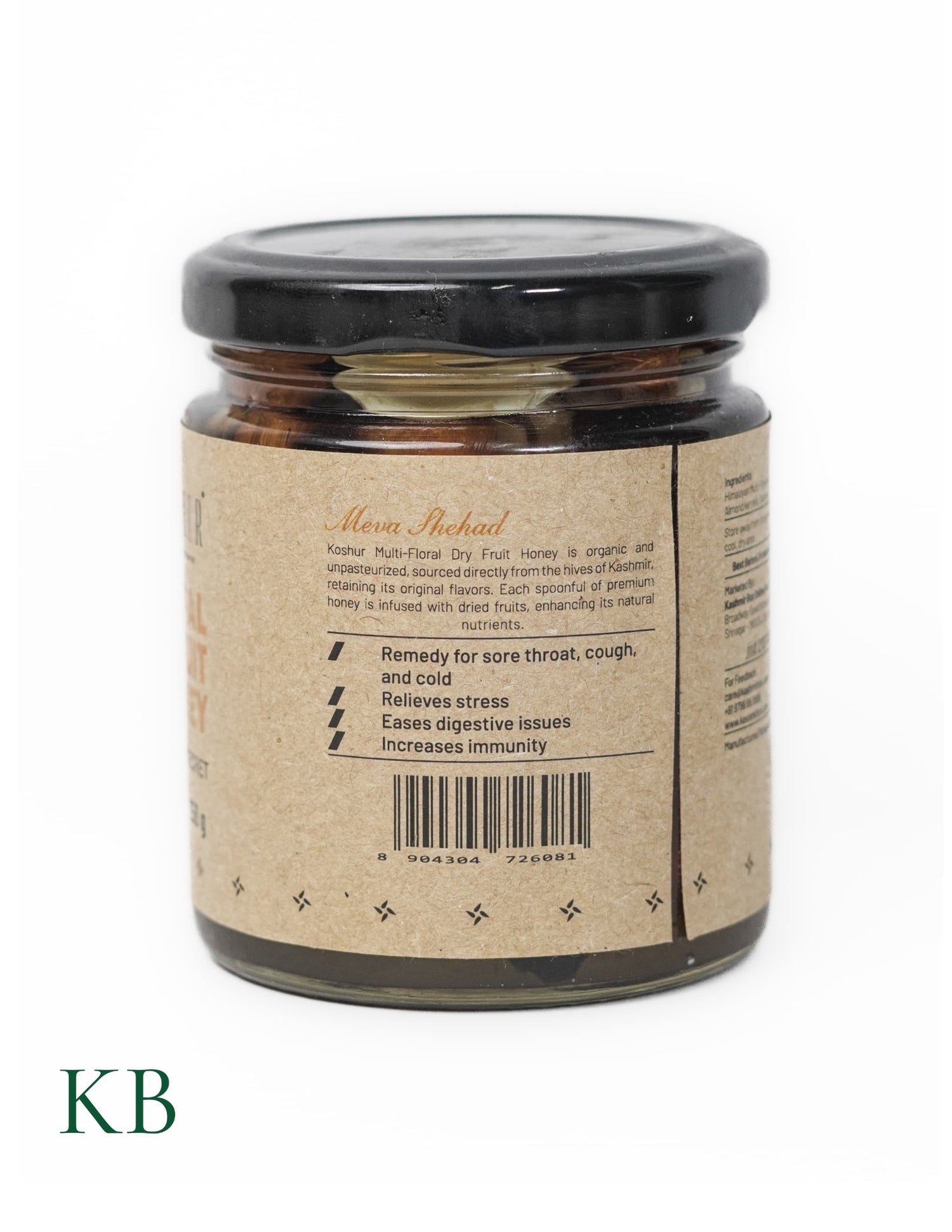 Koshur - Multi Floral Dry Fruit Honey | Meva Shehad  | 100% Pure Organic Superfood | Unpasteurized | Natural Sweetener | No Sugar Added | Nuts &amp; Dry Fruits - Kashmir Box