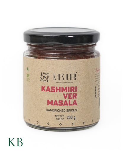 Koshur Kashmiri Masala Mix | Ver Masala | Seasoning Garam Masala | Spices and Herbs | No Artificial Colour and Flavour | Masala Blend - Kashmir Box
