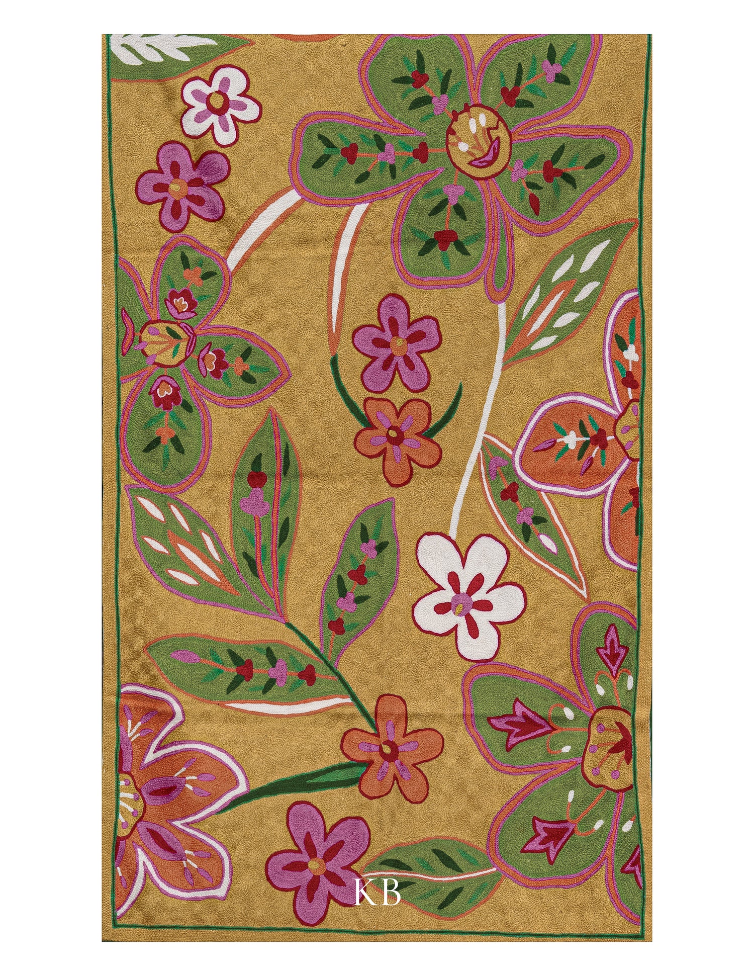 Diwan-e-Khas Spring Blossom Kashmiri Rug - Kashmir Box