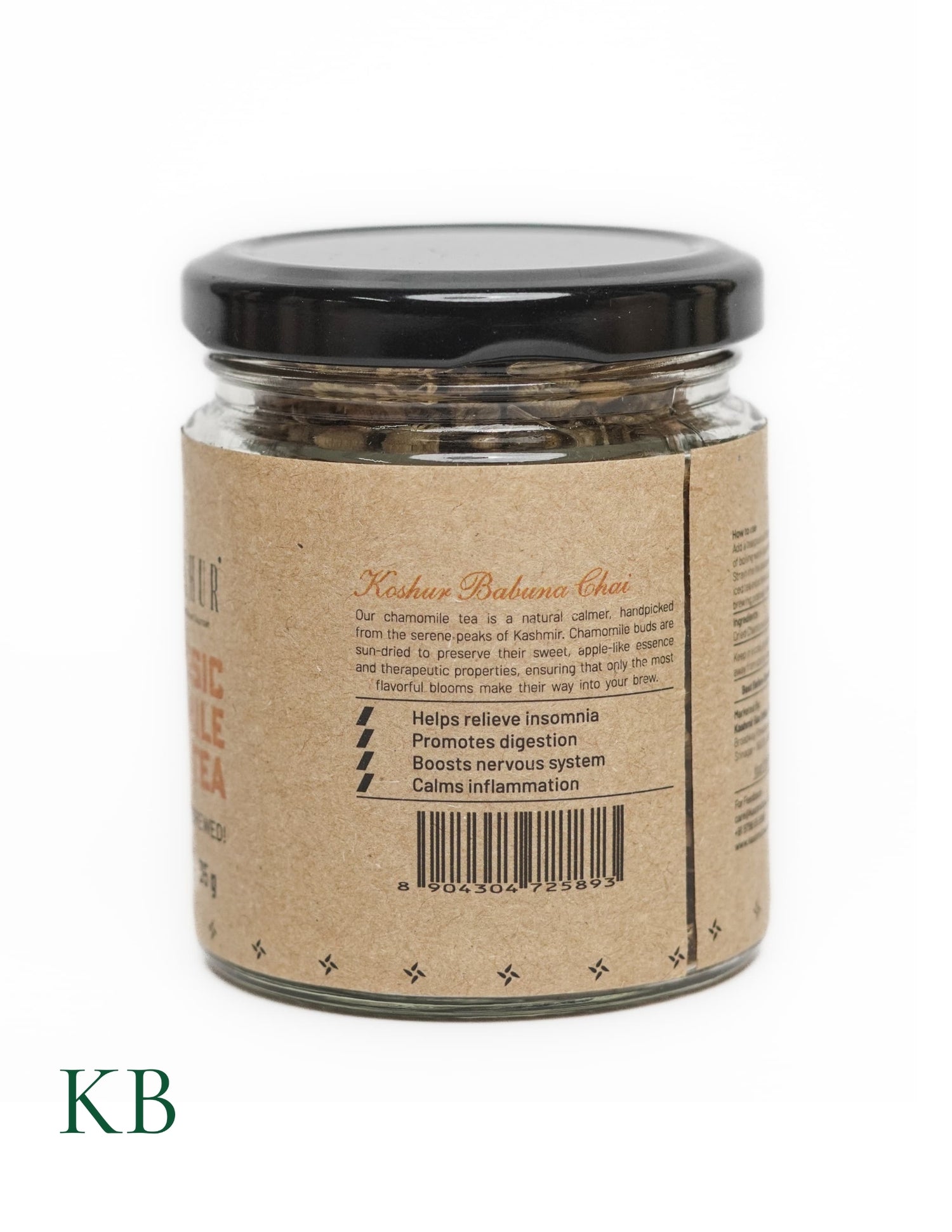 Classic Chamomile Tea | Babuna Chai | Chamomile Flower Tea | Caffeine Free Tea | Best Tea for Sleep | Herbal Tea (35 g) - Kashmir Box