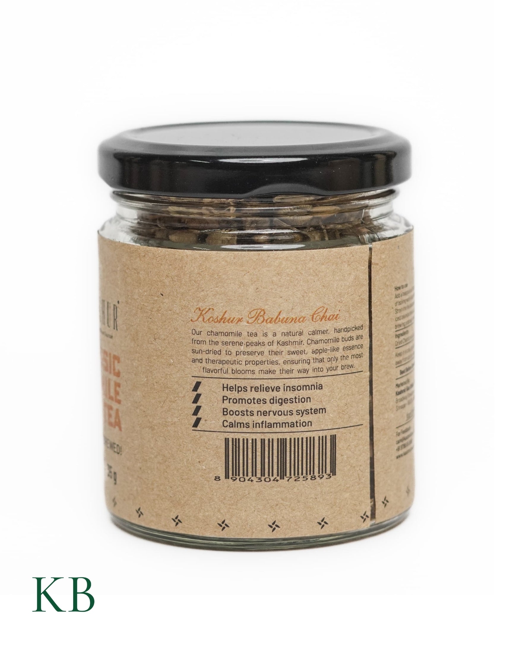 Classic Chamomile Tea | Babuna Chai | Chamomile Flower Tea | Caffeine Free Tea | Best Tea for Sleep | Herbal Tea (35 g) - Kashmir Box