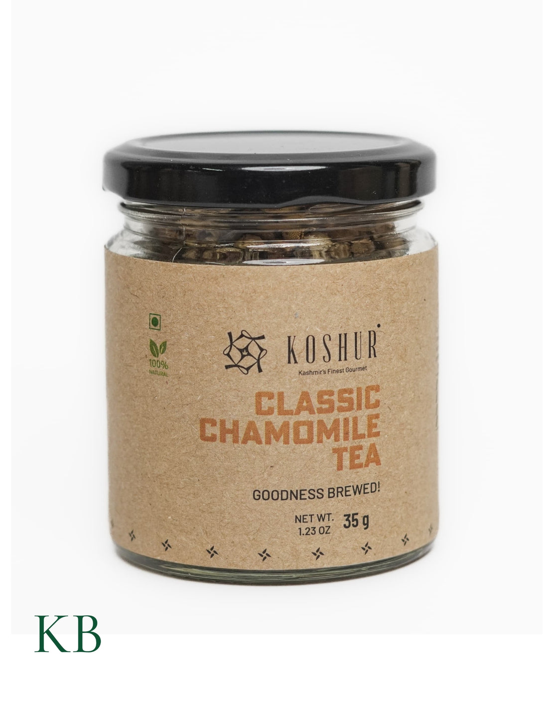 Classic Chamomile Tea | Babuna Chai | Chamomile Flower Tea | Caffeine Free Tea | Best Tea for Sleep | Herbal Tea (35 g) - Kashmir Box