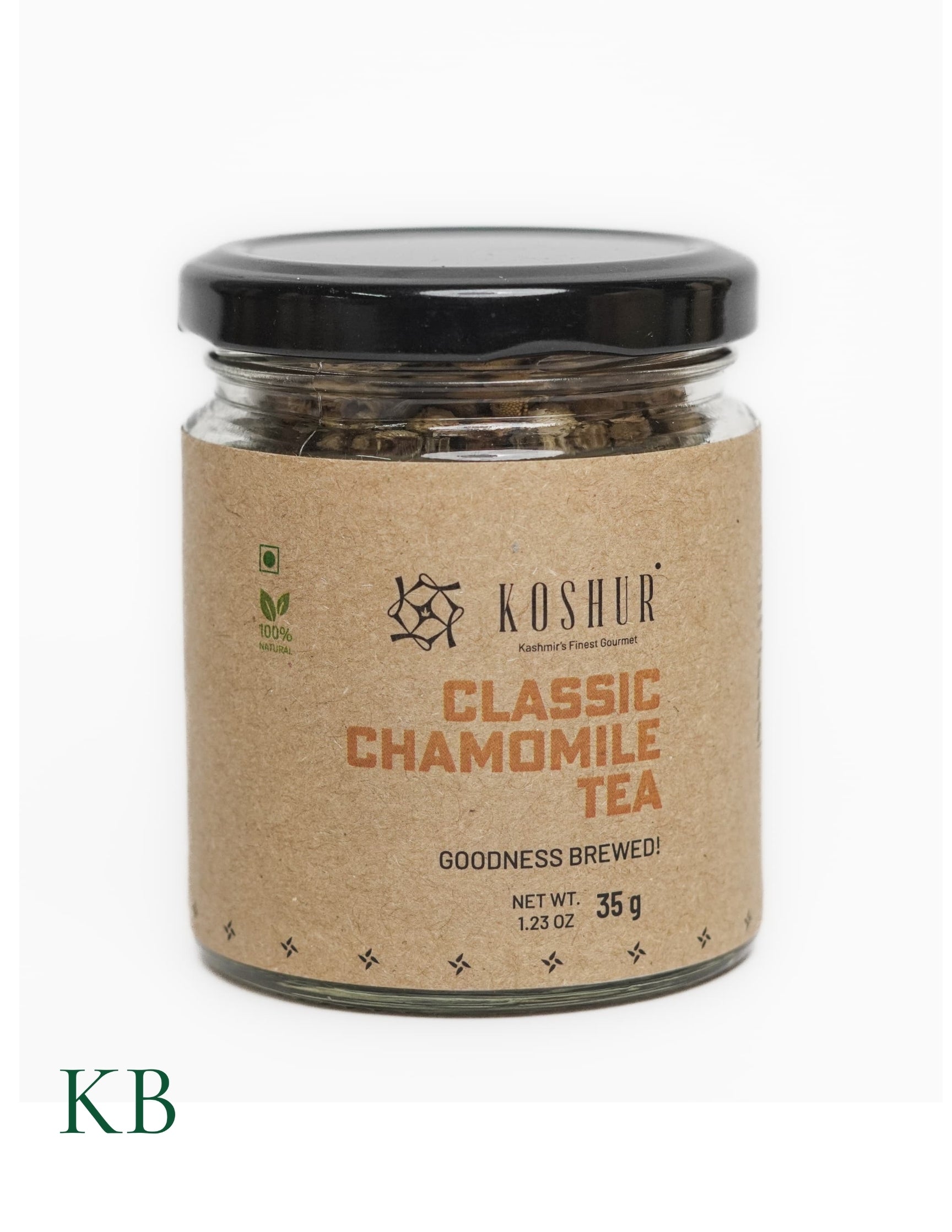 Classic Chamomile Tea | Babuna Chai | Chamomile Flower Tea | Caffeine Free Tea | Best Tea for Sleep | Herbal Tea (35 g) - Kashmir Box