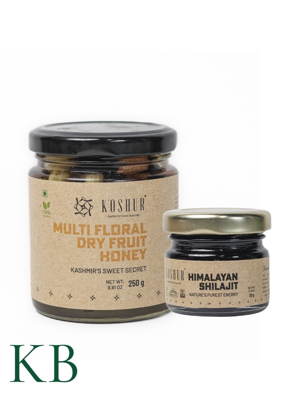 Koshur Dry Fruit Mix Acacia Honey and Shilajit Combo - Kashmir Box