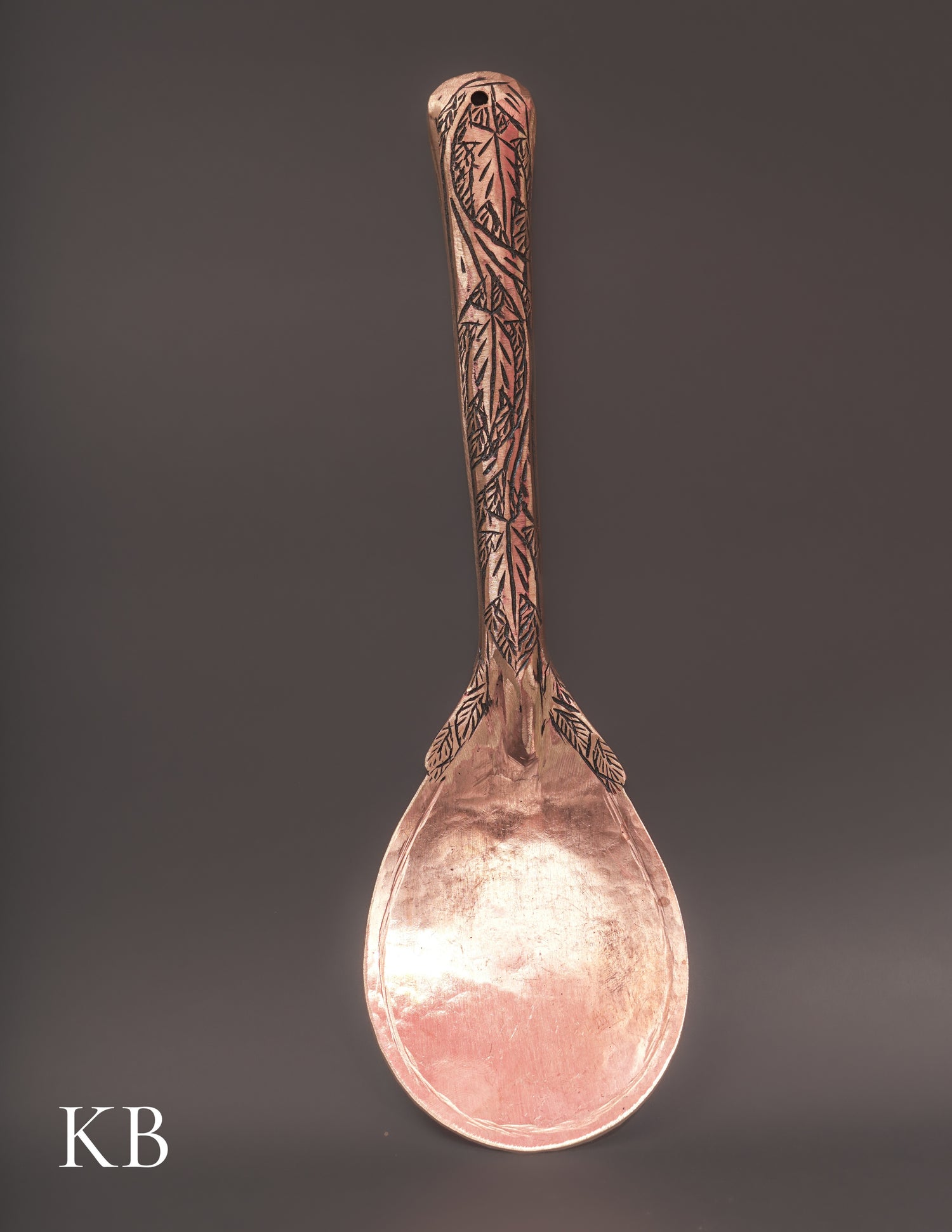 Kashmiri Copperware Rice Serving Spoon – Artisan-Made | Handcrafted Heritage - Kashmir Box