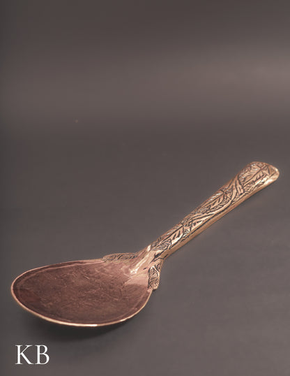Kashmiri Copperware Rice Serving Spoon – Artisan-Made | Handcrafted Heritage - Kashmir Box