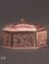 Kashmiri Copperware Butter Box with Lid – Handcrafted | Vintage Tabletop Accent - Kashmir Box