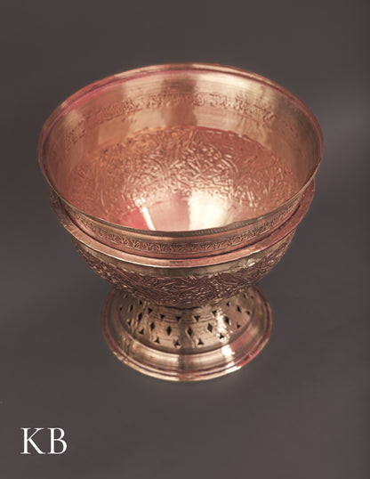 Kashmiri Copperware Kenz/Bowl | Artisan-Made | Handcrafted Heritage - Kashmir Box