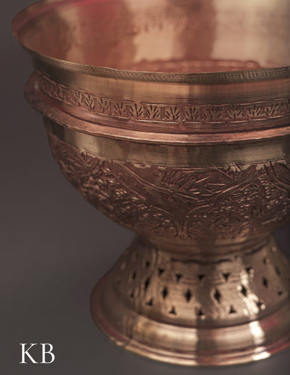 Kashmiri Copperware Kenz/Bowl | Artisan-Made | Handcrafted Heritage - Kashmir Box