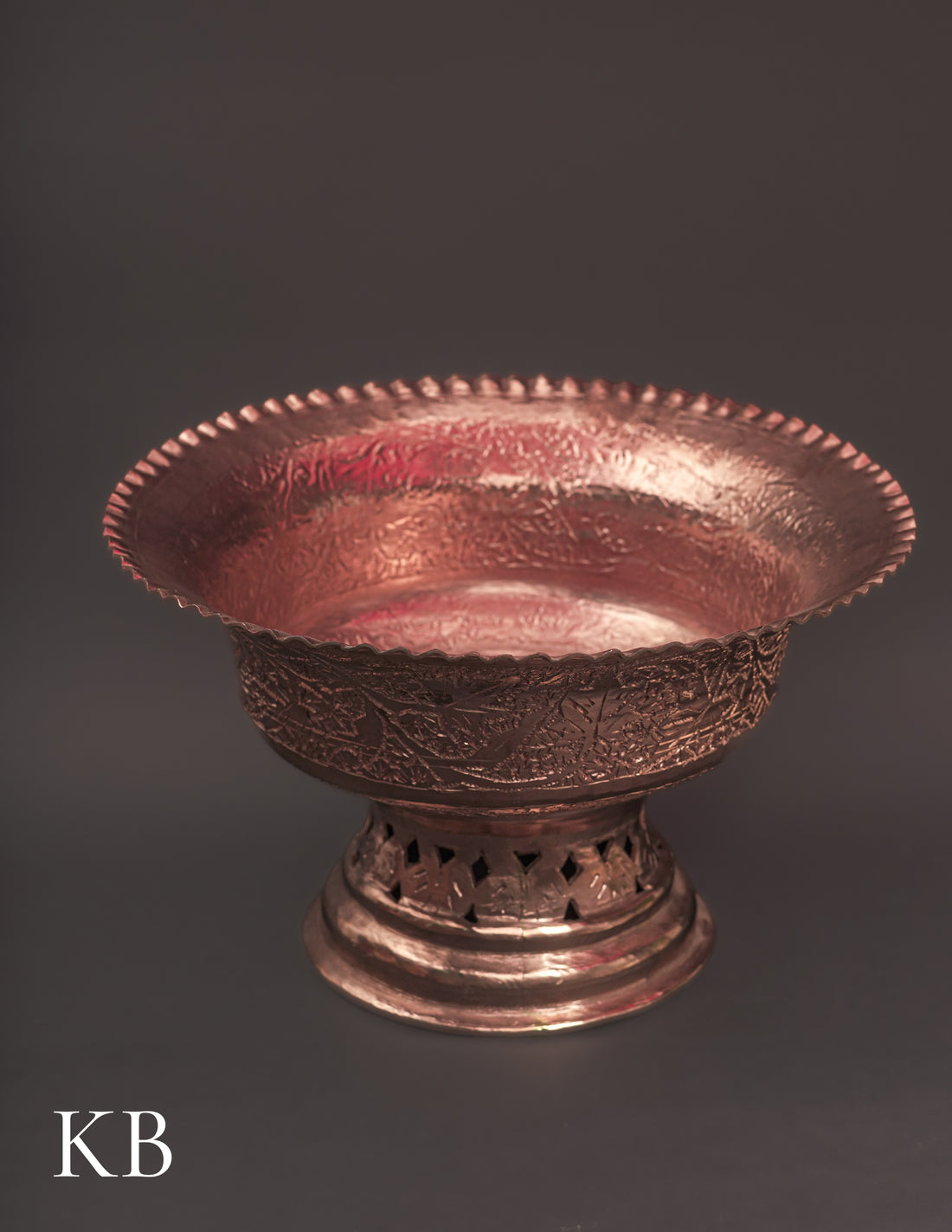 Kashmiri Copperware Bowl/ Kaab (Thalban) | Artisan-Made | Handcrafted Heritage - Kashmir Box