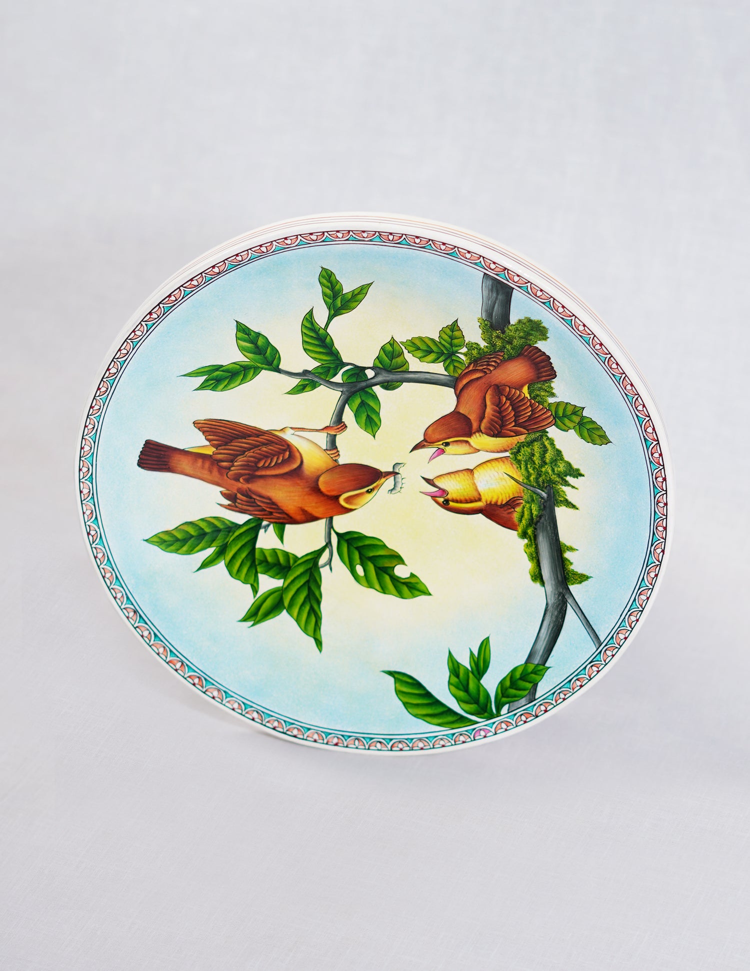 Handmade Kashmir Papier-Mâché Wall Plate — Hand-Painted Design | Ø 25.5 cm
