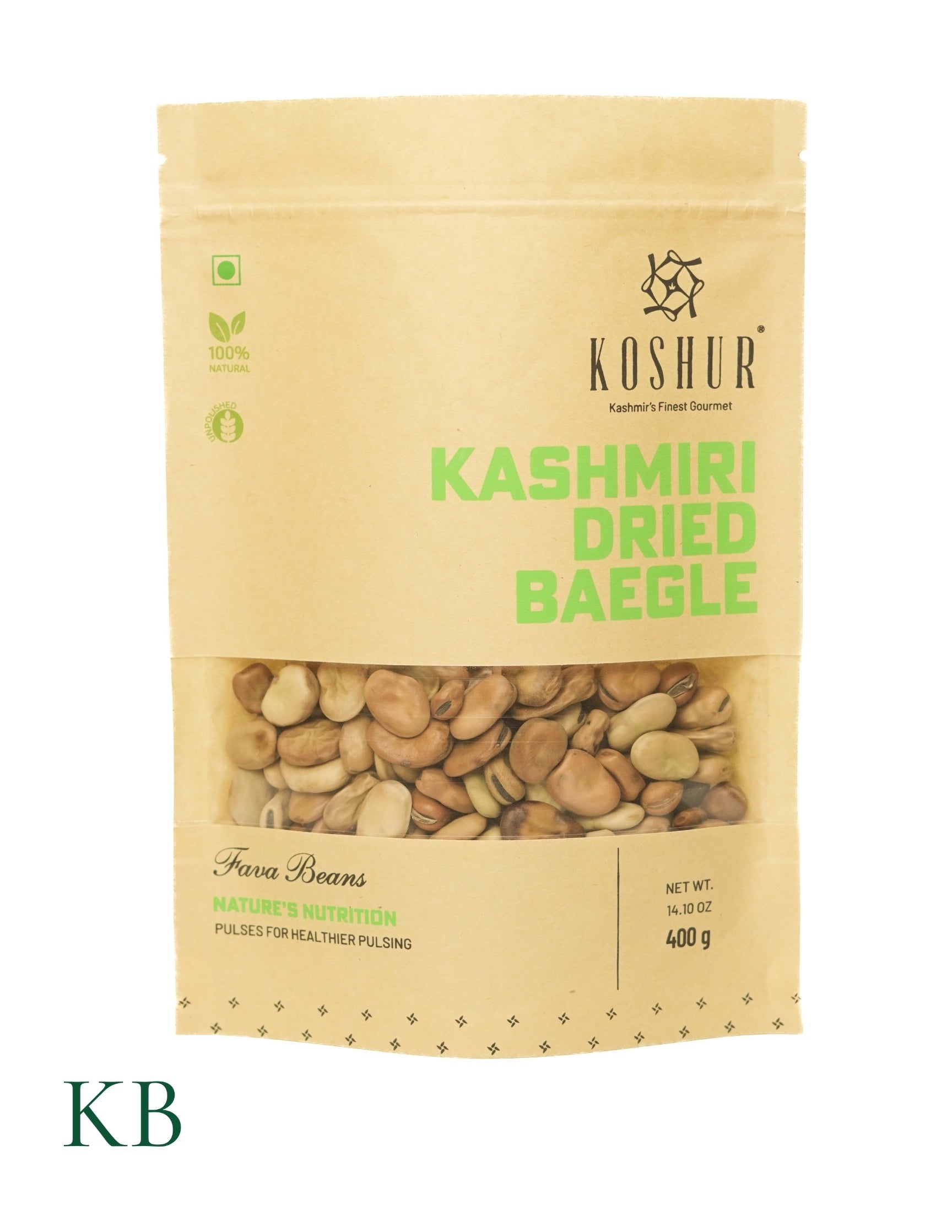Koshur - Kashmiri Dried Baegle | Fava Beans | Unpolished Pulses | Plant Protein and Fibre Rich | Dried Beans &amp; Pulses - Kashmir Box