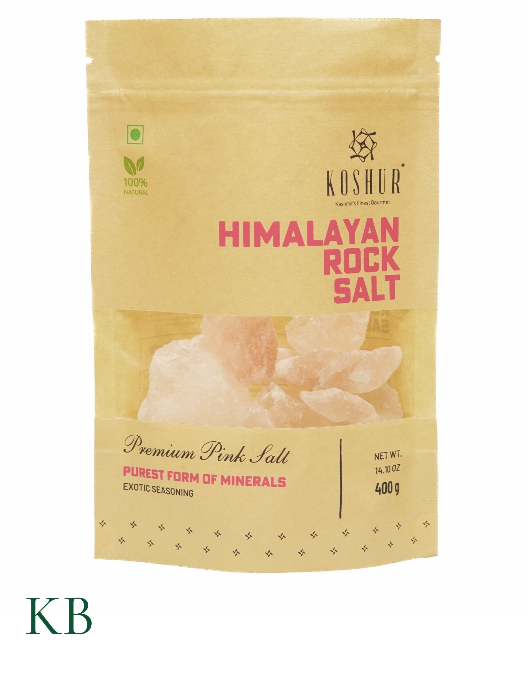 Koshur - Himalayan Rock Salt|Premium Pink Salt | Best Sendha Namak | Mineral Rich | All Purpose Cooking Salt | Gourmet From Himalayas | Unprocessed | Contains Iodine | Mineral Rich - Kashmir Box