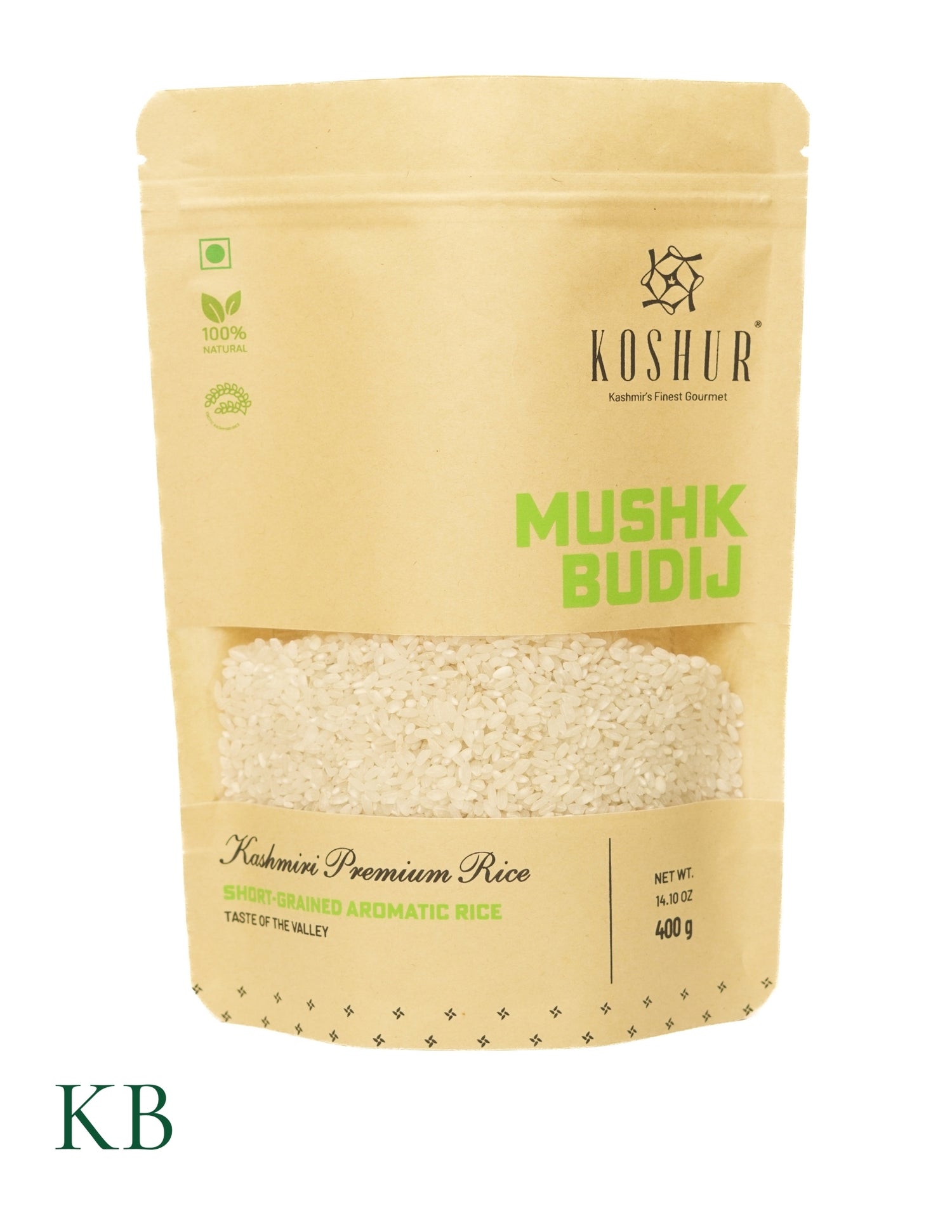 Koshur - Mushk Budij | Kashmiri Premium White Rice | Short-Grain Aromatic Rice - Kashmir Box