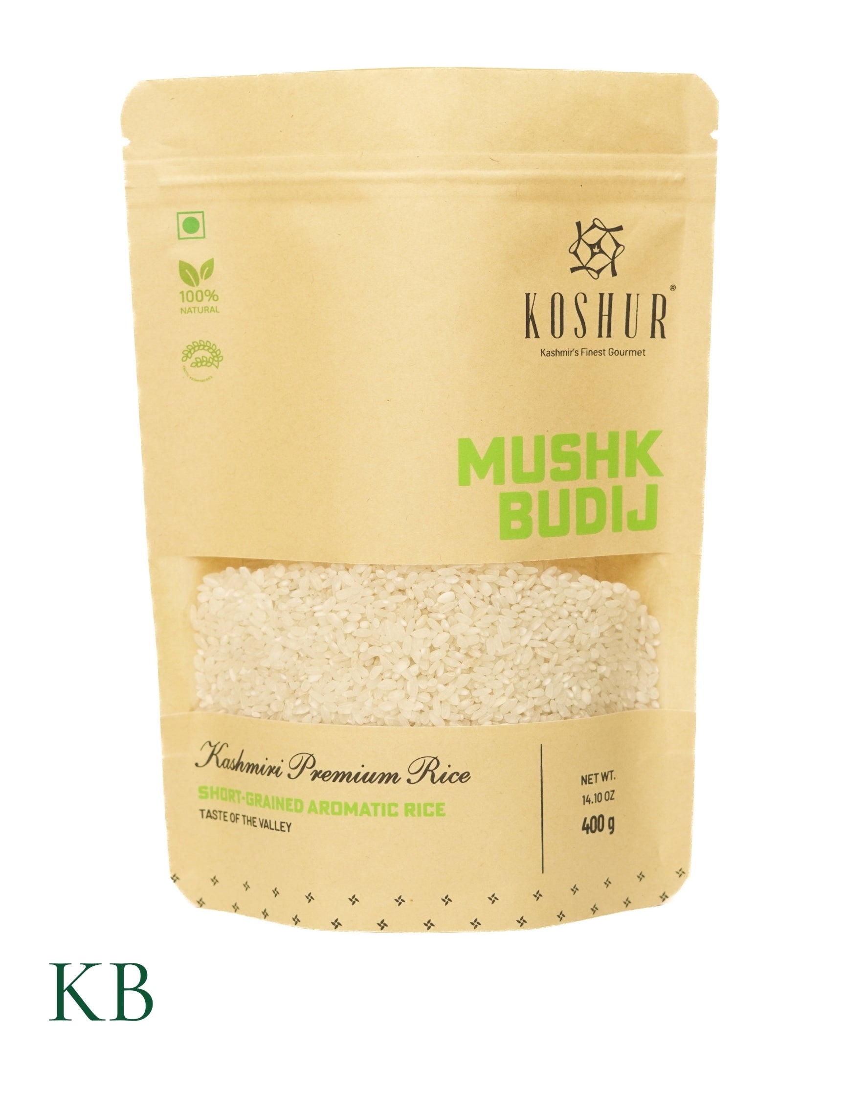 Koshur - Mushk Budij | Kashmiri Premium White Rice | Short-Grain Aromatic Rice - Kashmir Box