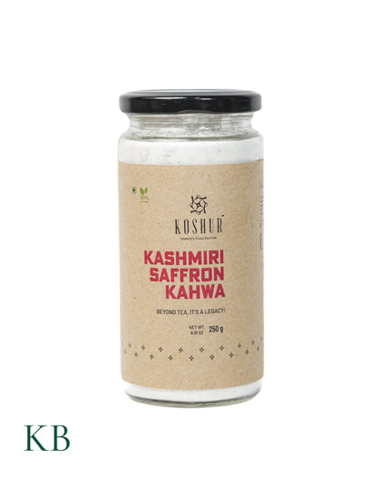 Koshur - Kashmiri Saffron Kahwa | Zafrani Kahwa | Kahwa Quick Mix | Mogul Chai | Kashmiri Spices and Herbs | Best Green Tea Leaves | Traditional Kahwa Tea - Kashmir Box