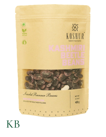 Koshur - Kashmiri Beetle Beans | Scarlet Runner Beans | Rajma Beans | Unpolished  Pulses | Vegan Protein | Dried Beans &amp; Pulses - Kashmir Box