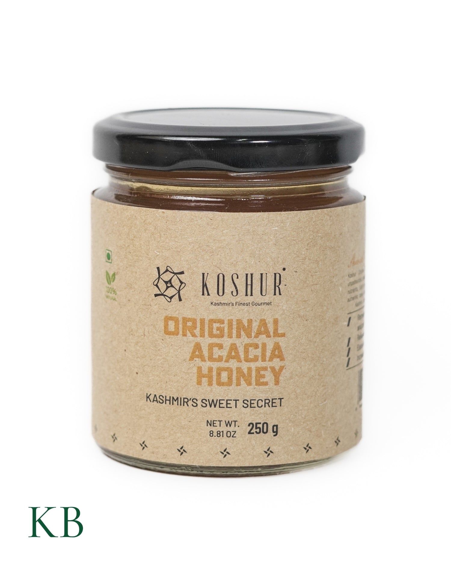 Koshur -  Original Acacia Honey | Shehad |100% Pure Organic Superfood | Unpasteurized | Mono-Floral White Honey | Natural Sweetener | No Sugar Added - Kashmir Box