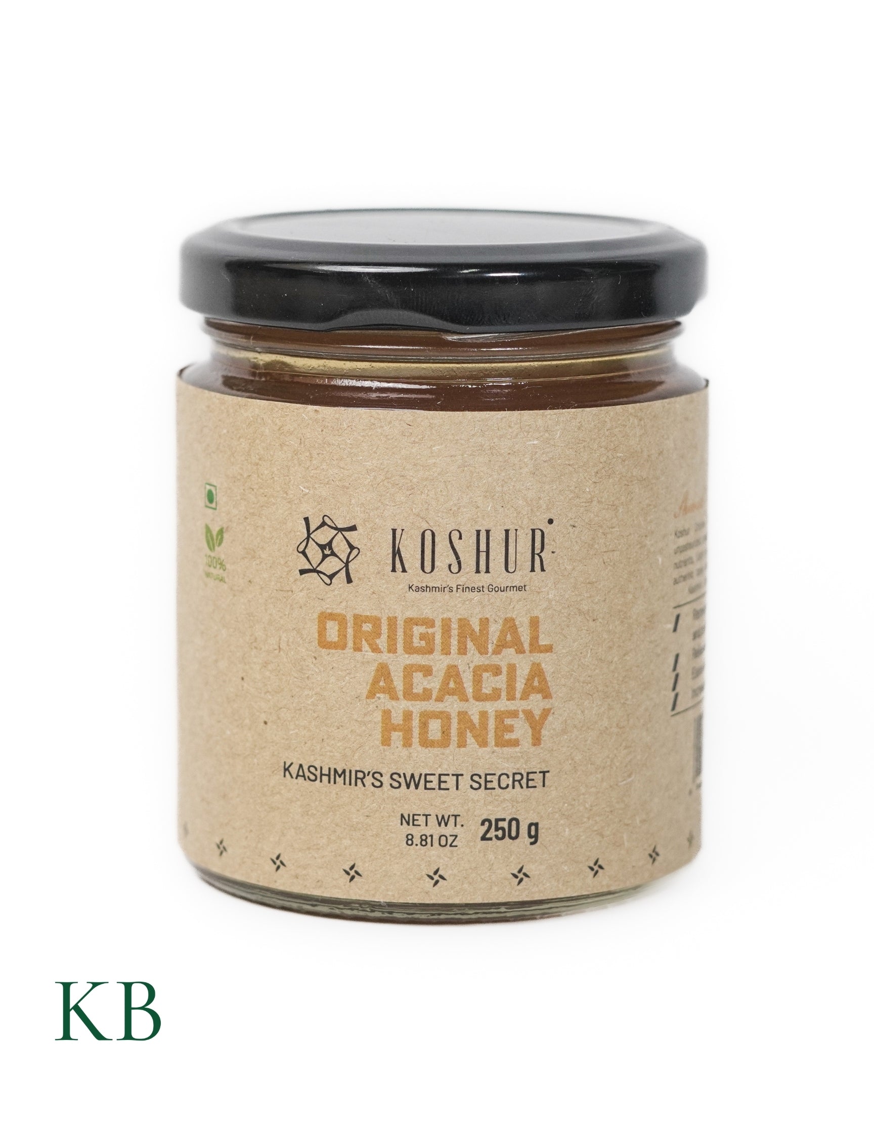 Koshur -  Original Acacia Honey | Shehad |100% Pure Organic Superfood | Unpasteurized | Mono-Floral White Honey | Natural Sweetener | No Sugar Added - Kashmir Box