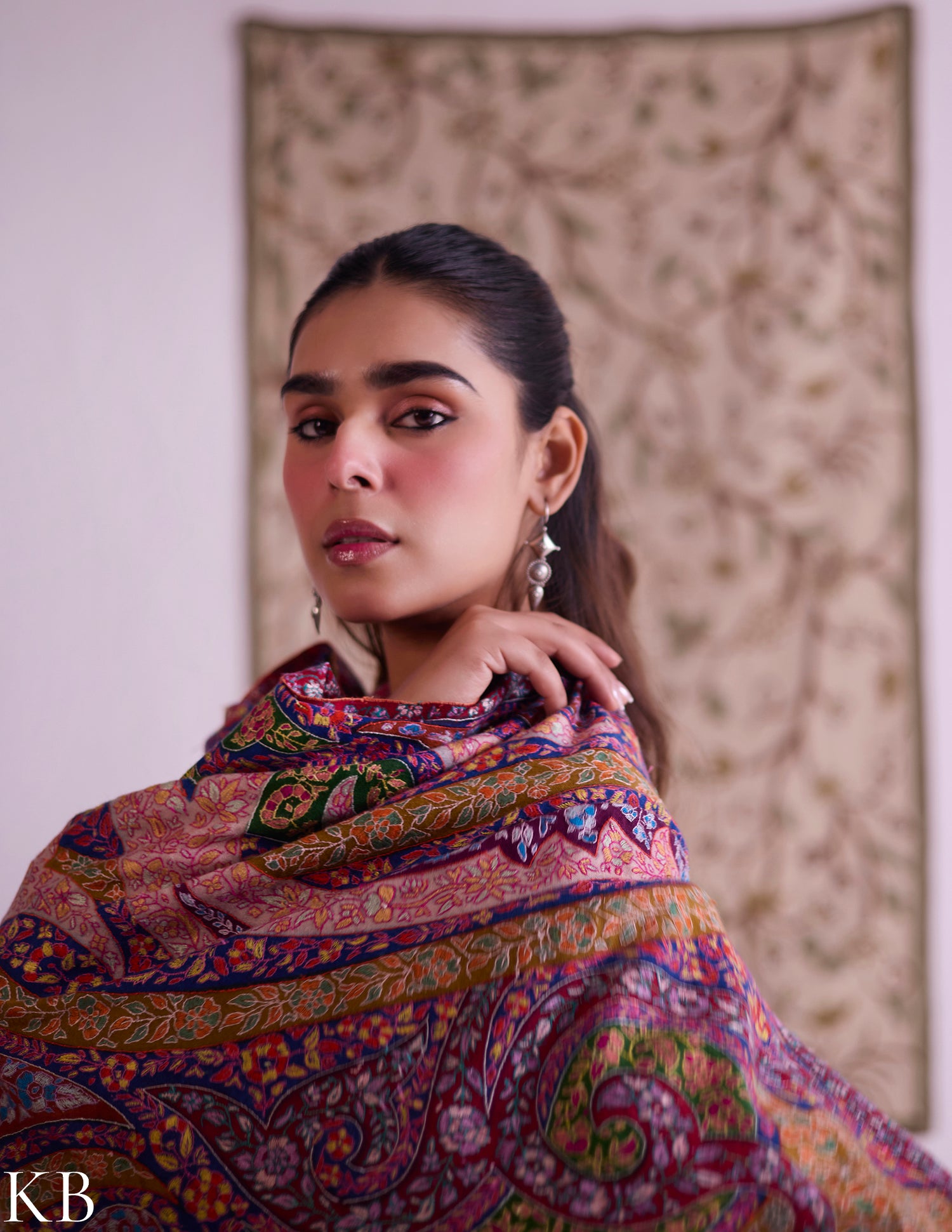 Kashmiri Handwoven Pashmina Jamawar Sozni Shawl – Multicoloured Paisley | Handwoven Heritage - Kashmir Box