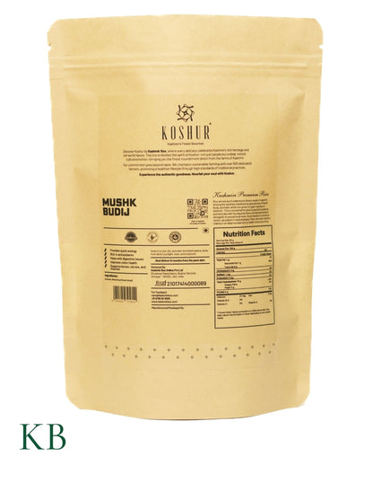 Koshur - Mushk Budij | Kashmiri Premium White Rice | Short-Grain Aromatic Rice - Kashmir Box