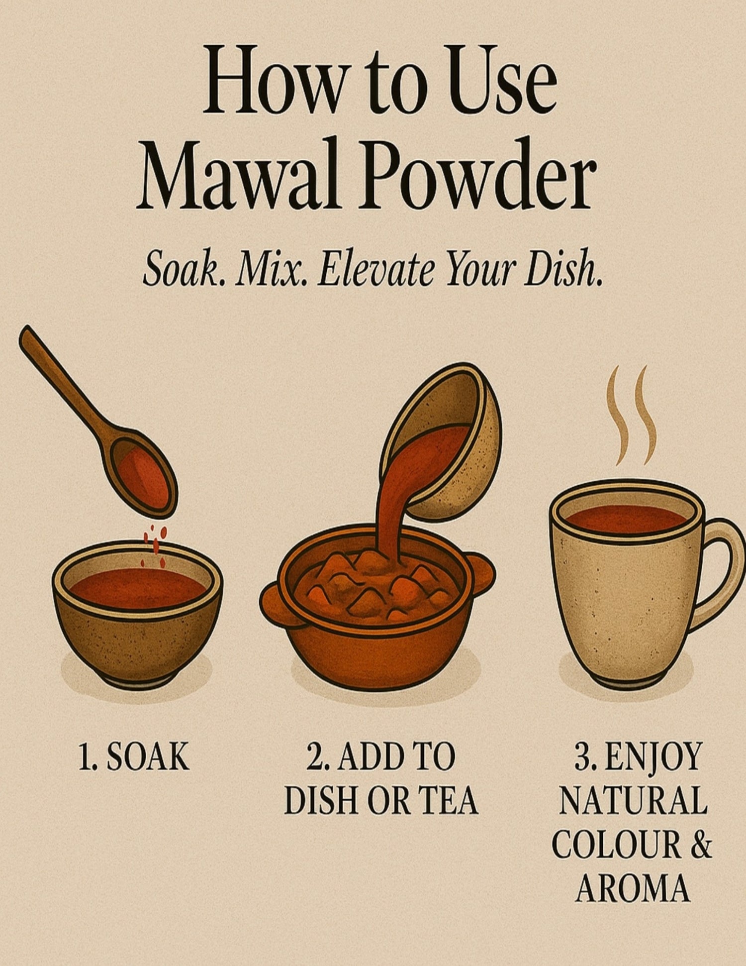 Koshur - Kashmiri Mawal Powder | Cockscomb Flower Powder | Spices and Herbs | Natural Food Color | Natural Flavor (90 g)