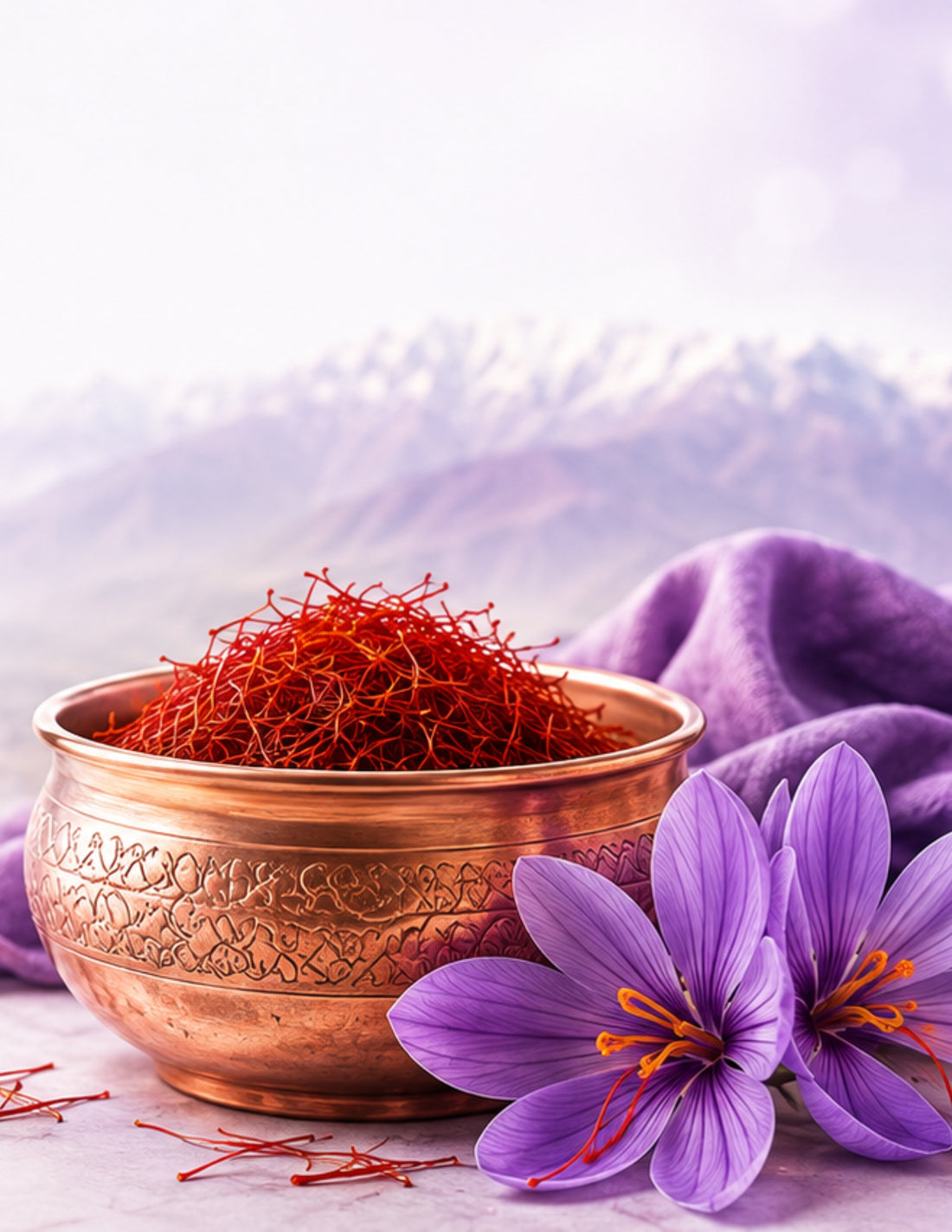 Koshur - Kashmiri Mongra Saffron Strands| Kesar | Zafran | Red Gold | Kumkuma Puvvu | Saffron Tilak | Saffron Flower | Crocus Sativus |Pampore’s Original and 100% Pure