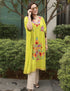 Parrot Green Rayon Kaftan – Multicolor Aari Embroidery | Vibrant Single Piece Wear Free Size - Kashmir Box
