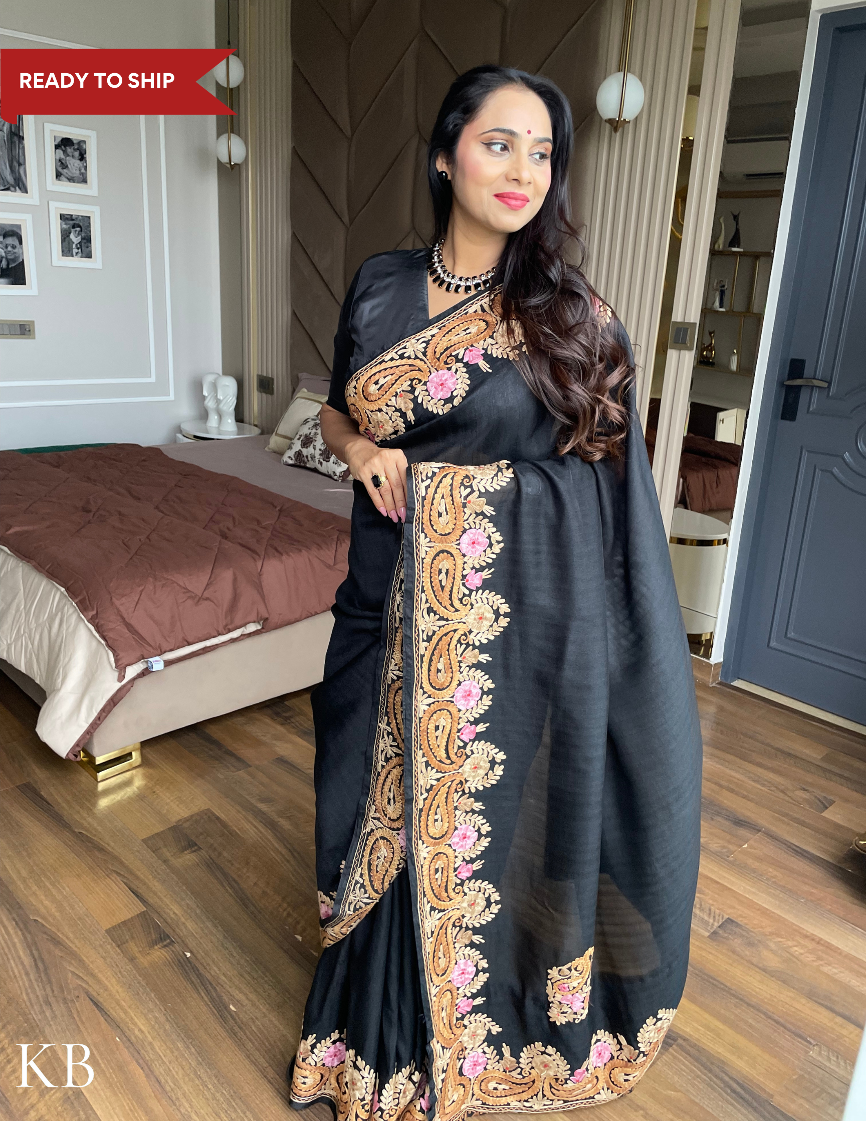 Aggregate 211+ black golden silk saree latest