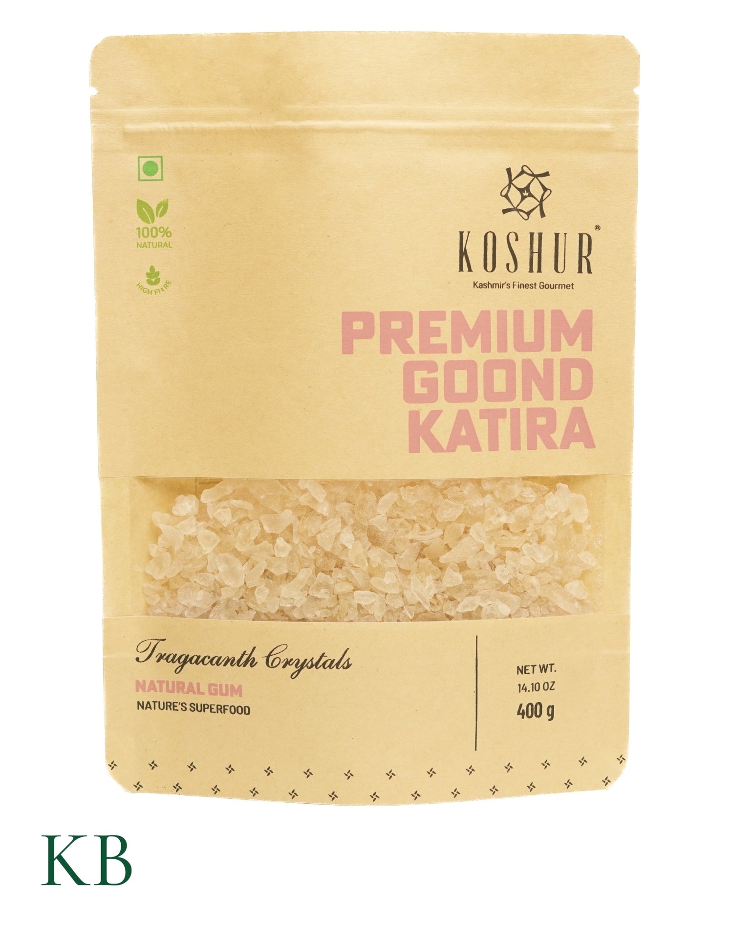 Koshur - Premium Goond Katira | Tragacanth Crystals | Herbs | Edible Gum | Natural Coolant | Best Superfood - Kashmir Box
