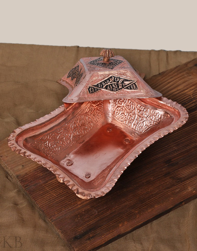 Royal Table Copper Butter Box - KashmirBox.com