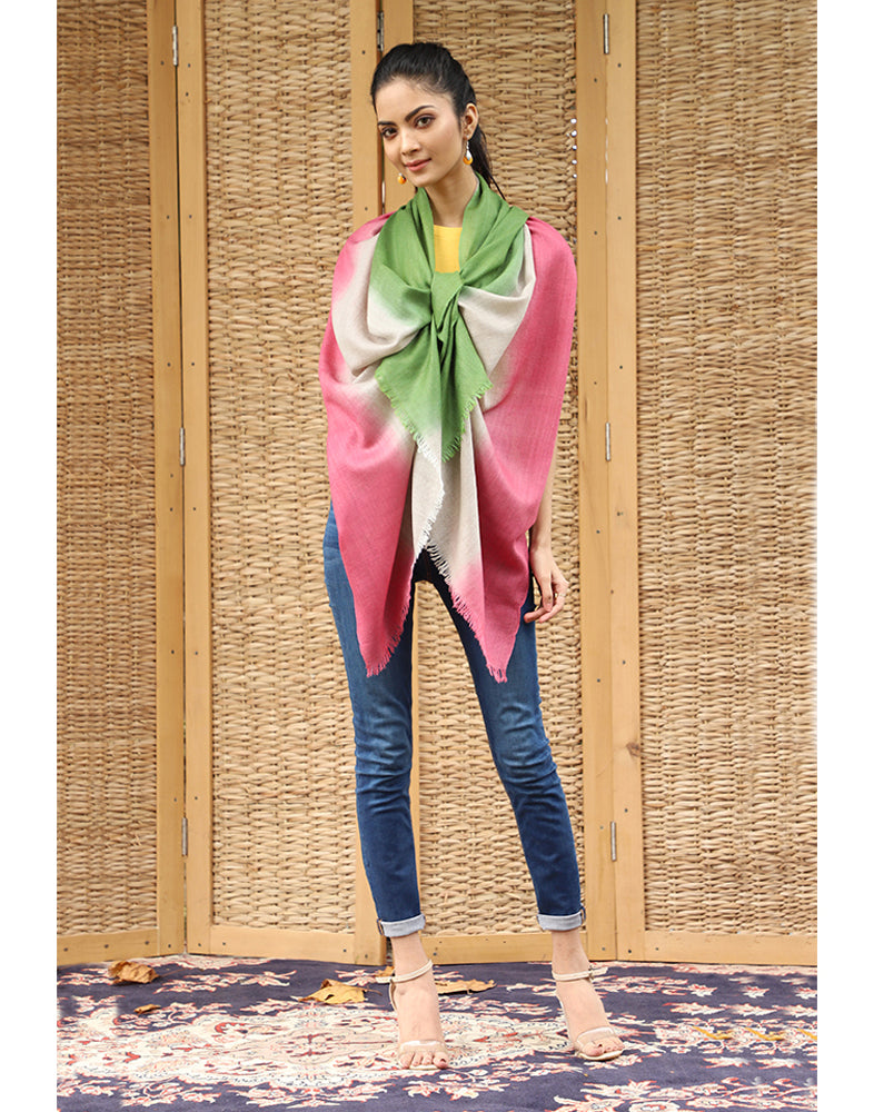 Ombre Colored Cashmere Stole - KashmirBox.com