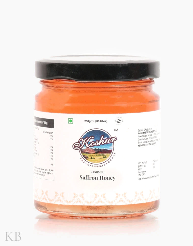 Koshur Saffron Infused White Honey - Kashmir Box