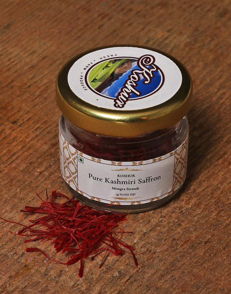 Koshur Dry Fruit And Saffron Mix and Mongra Saffron Combo - Kashmir Box