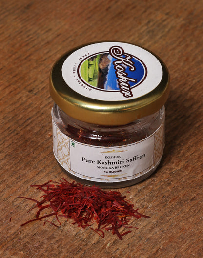 Koshur Kashmiri Broken Saffron Strands (Mongra) - Kashmir Box