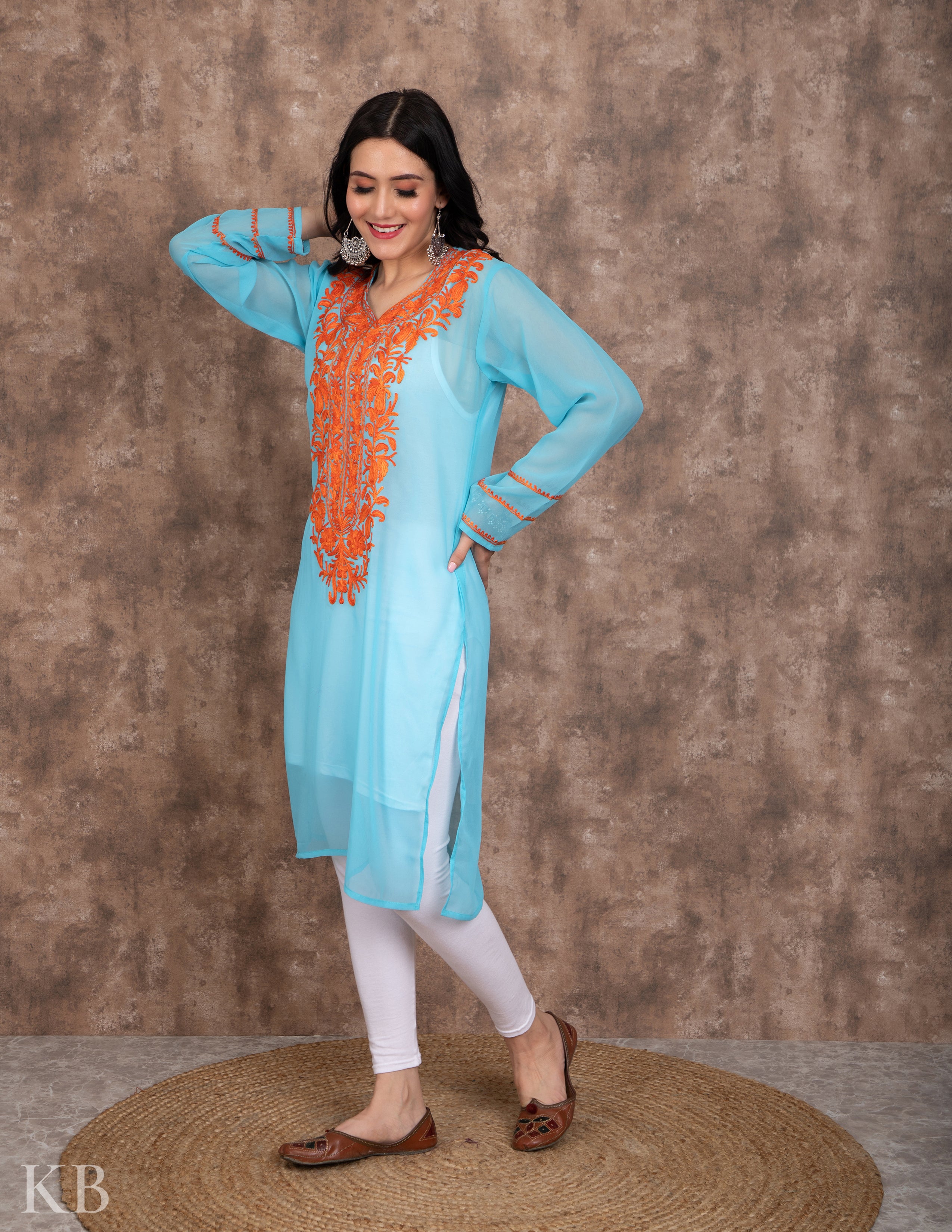 Buy SALALAH Design Women's Rayon Kashmiri Embroidery | Long Kurti | Ethnic  Tops Wear | Color : Wine (Small, Pattern Design 2) at Amazon.in