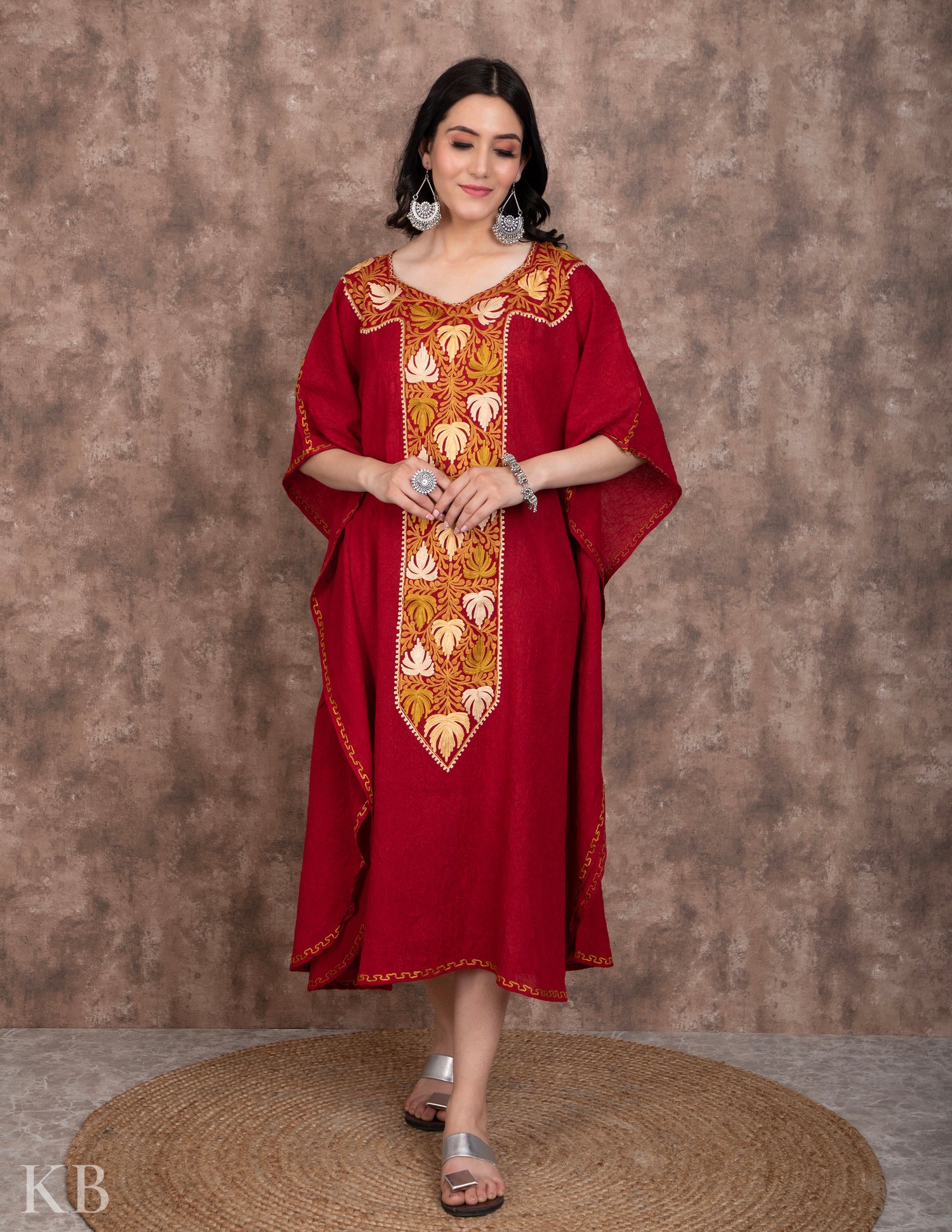 Buy Online Aari Embroidered Summer Kaftans | Kashmiri Kaftans | Kashmir Box KashmirBox.com Buy Online Aari Embroidered Summer Kaftans | Kashmiri Kaftans | Kashmir Box KashmirBox.com
