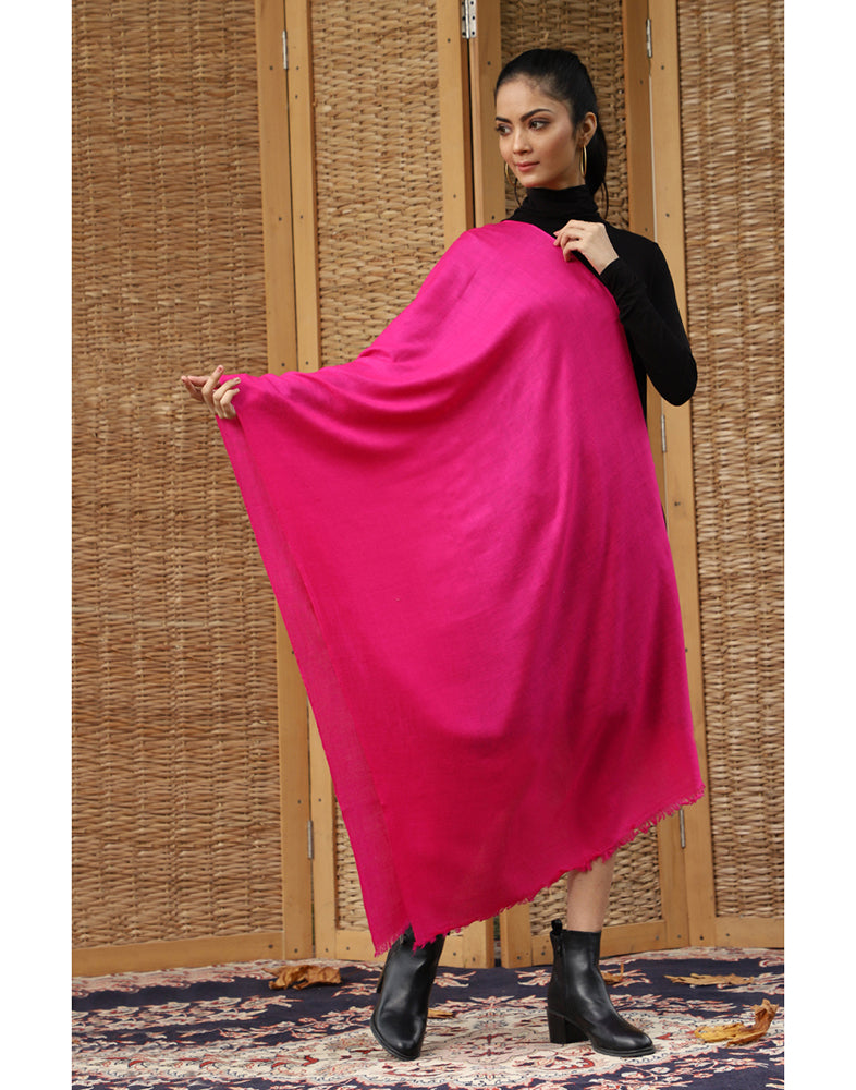 Pink Cashmere Pashmina Stole - KashmirBox.com