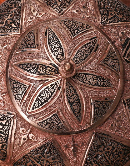 Heart Designed Copper Dry Fruit Bowl - KashmirBox.com