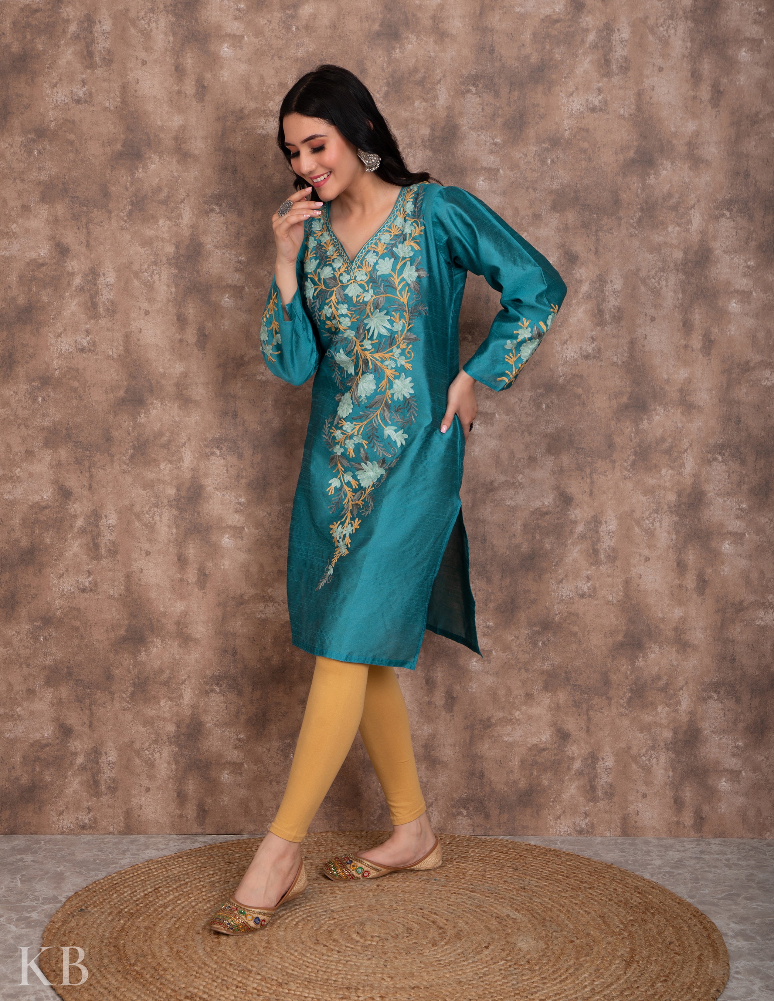 Maroon Chanderi Kurta With Palazzo | Silk kurti designs, Salwar designs,  Designs for dresses
