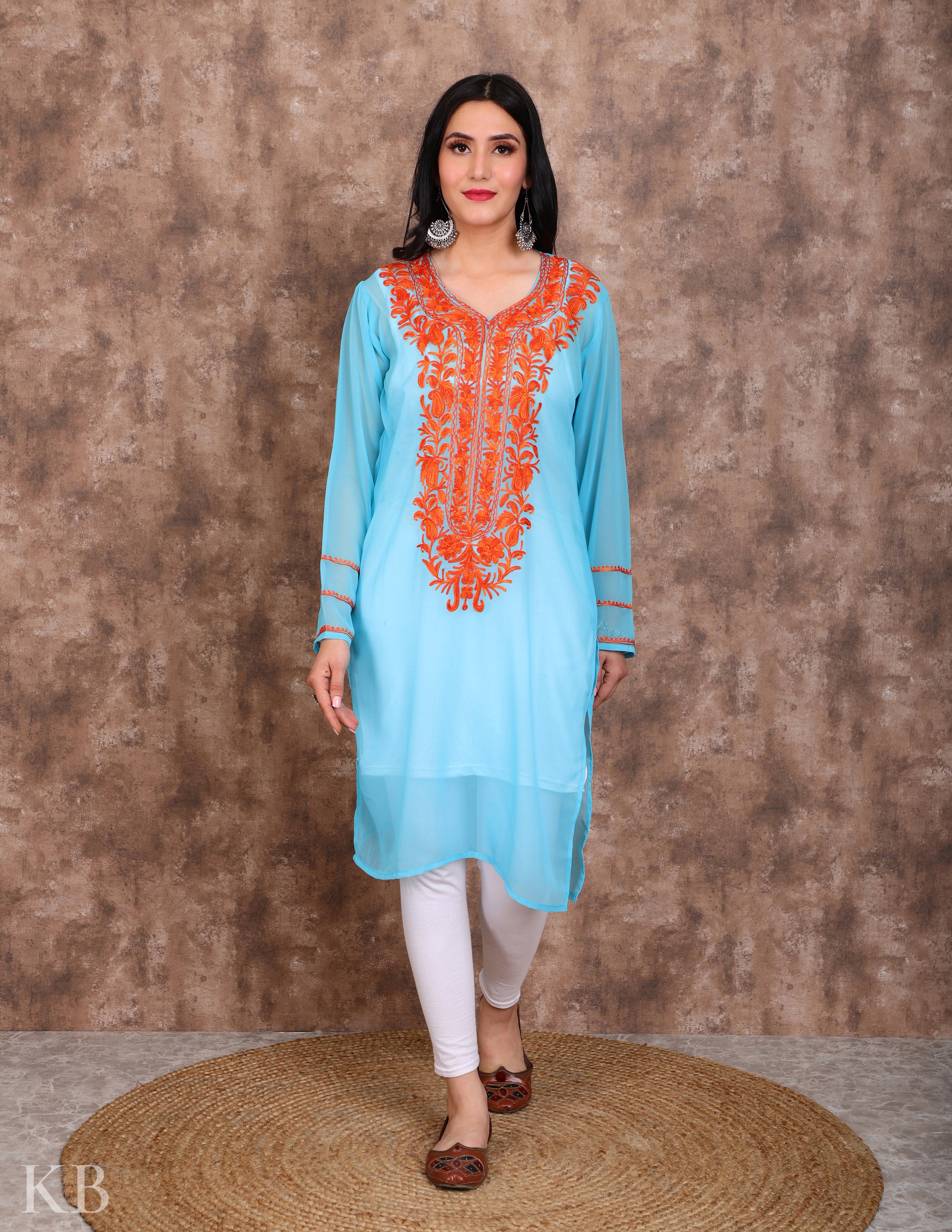 Pink Glamour Georgette Kurti MHK184 | Miracle Boutique