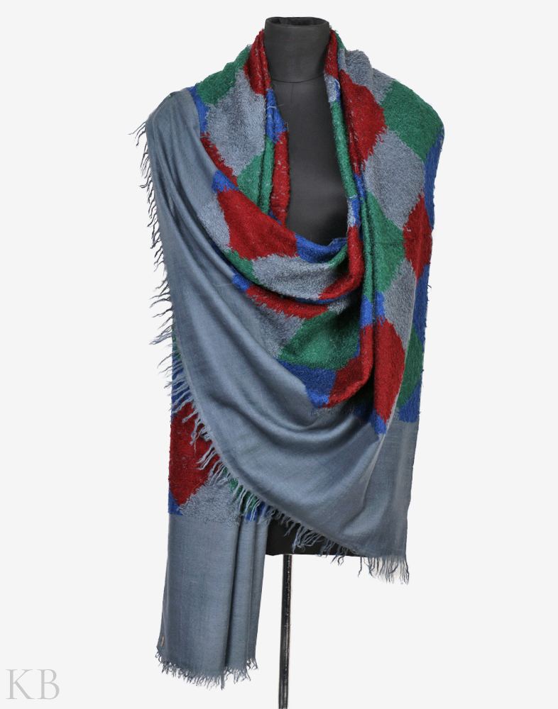 Tri Color Towel Pashmina Shawl - KashmirBox.com