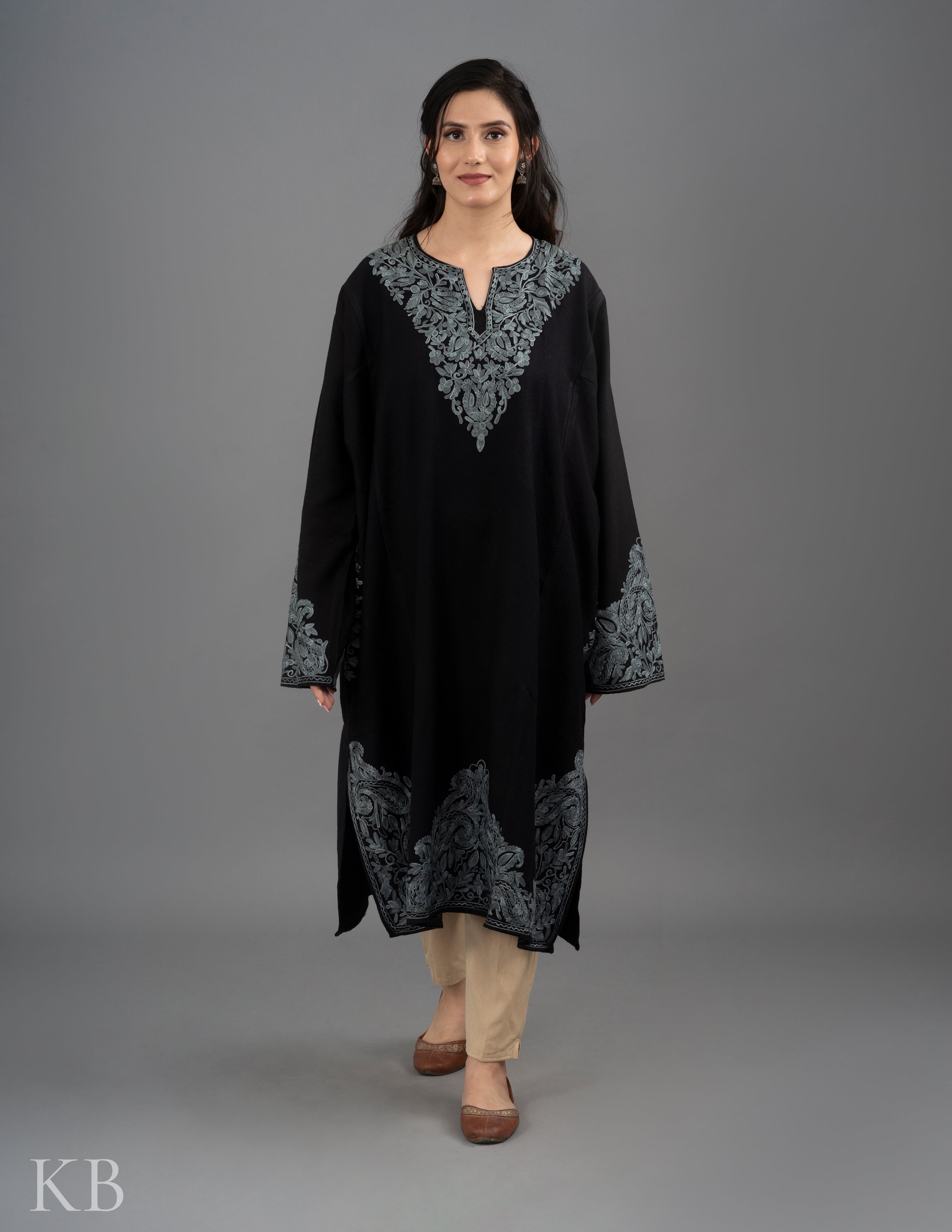 Buy Kashmiri Ethnic Ladies Dress Online | Hand Embroidered – Treasures of  Kashmir