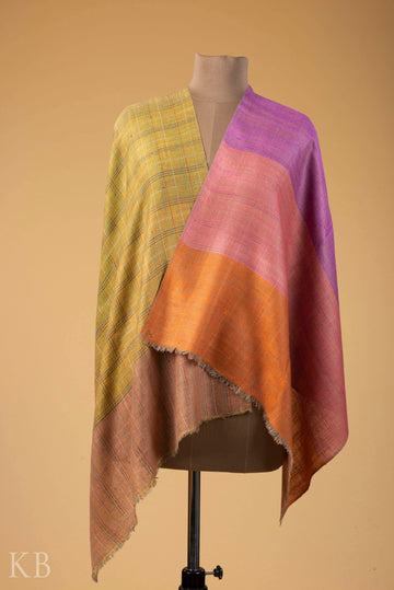 Modern Design Reversible Multicolored Pashmina Stole - Kashmir Box