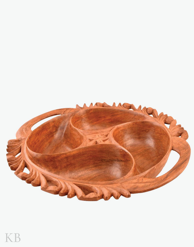 Walnut Wood Four Component Bowl - Kashmir Box